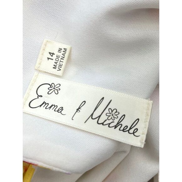 Emma & Michele Spring / Summer Multicolored Floral Shift Dress Size 14 - Picture 12 of 12